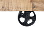 GINER Y COLOMER Buffet industriel en bois de manguier et métal naturel - 85 cm H x 100 cm L x 38 cm P